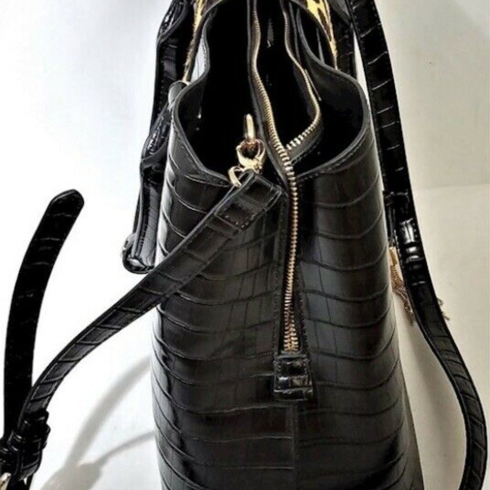❤️SOLD❤️ DUNE LONDON black leather crossbody tote - Picture 5 of 5